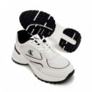 Zapatillas de Piel y Malla Transpirables  CALVIN KLEIN