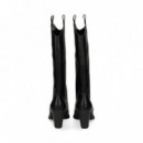 Bota Cawboy Piel Negro  VERSACE JEANS