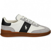 Banda Negro Deportivo Ante+piel Blanco  POLO RALPH LAUREN