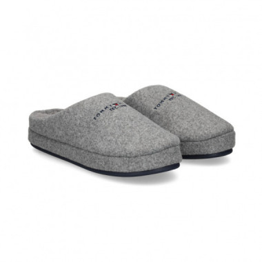 Zapatilla de Casa Felpa Gris  TOMMY HILFIGER