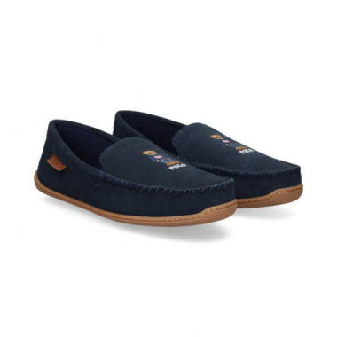 Mocasin Slipper ante Azul  POLO RALPH LAUREN