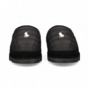 Zueco Nylon+ante Negro  POLO RALPH LAUREN