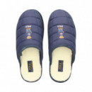 Zueco Nylon+ante Azul  POLO RALPH LAUREN