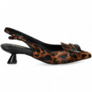 sin Talon Aplique Leopardo Negro  LODI