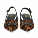 sin Talon Aplique Leopardo Negro  LODI
