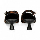 sin Talon Aplique Leopardo Negro  LODI