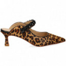 Mule Tira Strass Leopardo Camel  ALMA EN PENA