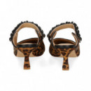 Mule Tira Strass Leopardo Camel  ALMA EN PENA