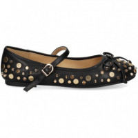 Bailarina Pulsera+tachas Napa Negro  ALMA EN PENA