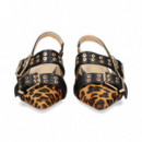 sin Talon 2 Hebillas Leopardo   ALMA EN PENA
