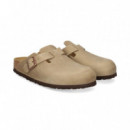 Zueco Hebilla Grass Cuero  BIRKENSTOCK