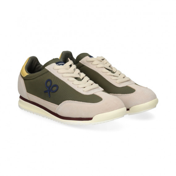 Deportivo Ante+nylon Beige+kaki  SILBON