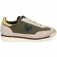 Deportivo Ante+nylon Beige+kaki  SILBON