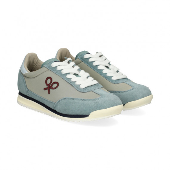 Deportivo Ante+nylon Azul+gris  SILBON