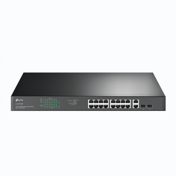 TP-LINK Switch Gigabit de 18 Puertos con 16 Puertos Poe+ Mas 2 Sfp