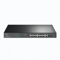 TP-LINK Switch Gigabit de 18 Puertos con 16 Puertos Poe+ Mas 2 Sfp