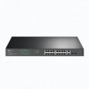 TP-LINK Switch Gigabit de 18 Puertos con 16 Puertos Poe+ Mas 2 Sfp