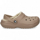 Zueco Clasicc con Pelo Beige  CROCS