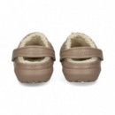 Zueco Clasicc con Pelo Beige  CROCS