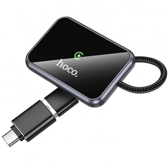 HOCO HU1 Adaptador Inalámbrico Carplay para Coche - Gris Metalizado