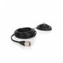 KOMUNICA Base Magnetica Reforzada BM-1-PL 12CM Pl + Cable 5MTRS RG-58