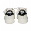 Deportivo Karl Lado Piel Blanco  KARL LAGERFELD KIDS