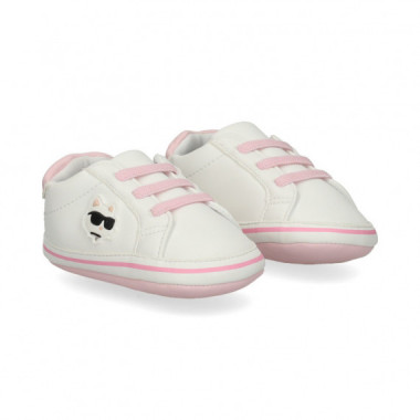 Dep.sin Cordon Choupette Piel Blanco  KARL LAGERFELD KIDS