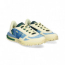 Deportivo Piel+nylon Amarillo+jeans  LACOSTE