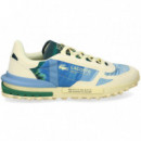 Deportivo Piel+nylon Amarillo+jeans  LACOSTE