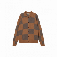Jerséis y Sudaderas Cardigan POMPEII Checked Dark Chocolate
