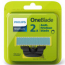 PHILIPS QP225 Recambio para Oneblade Pack de 2 Hojillas Antifricción