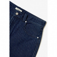 Pantalones Pantalón POMPEII Striped 5 Pocket Navy