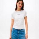 Camiseta de Punto con Logo y Corte Slim  TOMMY HILFIGER