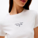 Camiseta de Punto con Logo y Corte Slim  TOMMY HILFIGER