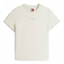Camiseta de Cuello Redondo con Logo Lineal  TOMMY HILFIGER