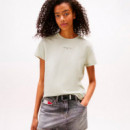 Camiseta de Cuello Redondo con Logo Lineal  TOMMY HILFIGER