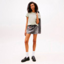 Camiseta de Cuello Redondo con Logo Lineal  TOMMY HILFIGER