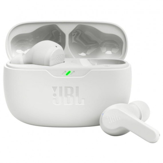 JBL Auriculares Inalambricos Wave Beam Blanco Estuche de Carga/ Aut. 32H