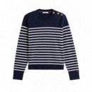 TOMMY HILFIGER - Co Jersey Mid Gg Ls Gold Btn Swt - 0FI - F|WW0WW47305/0FI