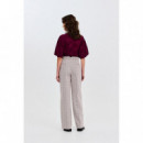 Pantalones Mujer Pantalón CKS Bliss White Dark