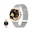 KSIX Reloj Smartwatch Lyra Plata  Monitor de Sueño, Llamadas.notificaciones,ritmo Cardiaco,oximetro