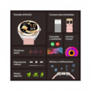 KSIX Reloj Smartwatch Lyra Plata  Monitor de Sueño, Llamadas.notificaciones,ritmo Cardiaco,oximetro