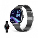 KSIX Reloj Smartwatch Iria Negro Monitor de Sueño, Llamadas.notificaciones,ritmo Cardiaco,oximetro