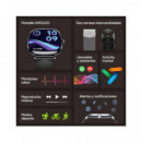 KSIX Reloj Smartwatch Iria Negro Monitor de Sueño, Llamadas.notificaciones,ritmo Cardiaco,oximetro