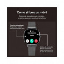 KSIX Reloj Smartwatch Iria Negro Monitor de Sueño, Llamadas.notificaciones,ritmo Cardiaco,oximetro
