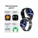 KSIX Reloj Smartwatch Iria Negro Monitor de Sueño, Llamadas.notificaciones,ritmo Cardiaco,oximetro