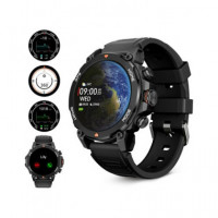 KSIX Reloj Smartwatch Explorer  Negro Gps,resistente Al Agua 5ATM
