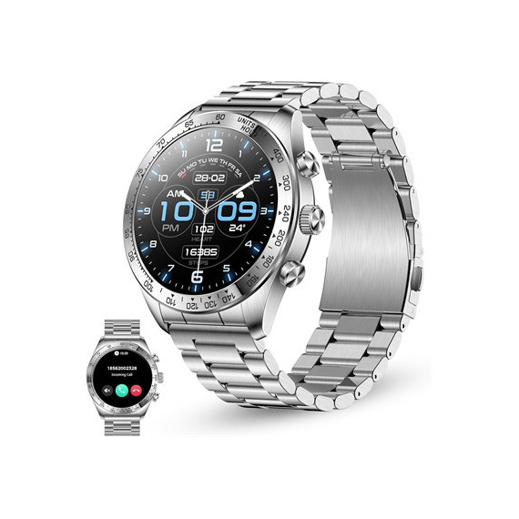 KSIX Reloj Smartwatch Elite Plateado ,llamadas Notificaciones,resistente Al Agua IP67