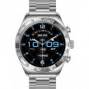 KSIX Reloj Smartwatch Elite Plateado ,llamadas Notificaciones,resistente Al Agua IP67