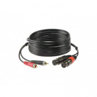 Cable KLOTZ 2 X Xlr Hembra a 2 X Rca 1 Metro - Guanxe Atlantic Marketplace